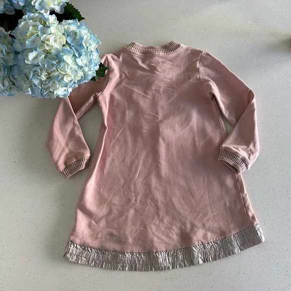 Moncler Girls Sweater Sweatshirt Dress Pink Logo 5